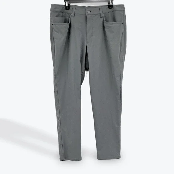 Lululemon ABC Classic-Fit 5 Pocket Pant Warpstreme Stretch Gray W36 - Picture 7 of 14